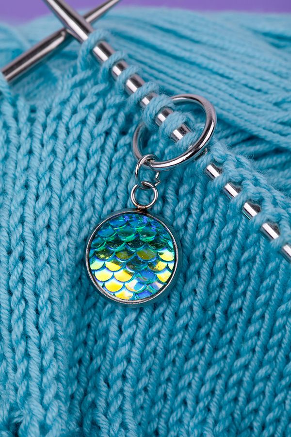 Кольца маркировочные металл, 6 шт, №01 с подвесками море, Gamma MKK-06