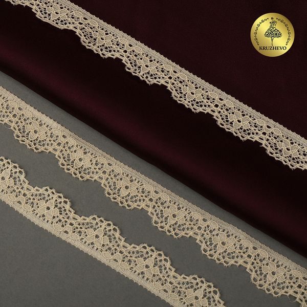 Кружево эластичное (стрейч) 8031 15мм цв.L126 бежевый, 50м, Kruzhevo
