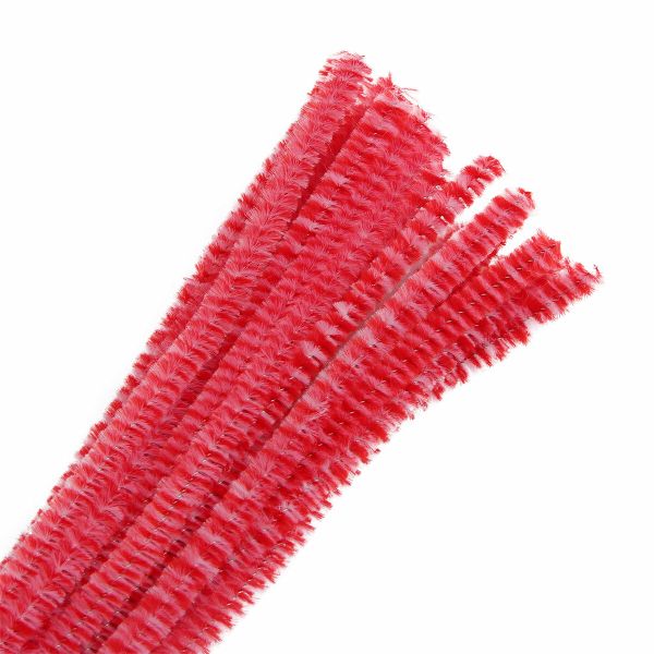 Проволока синельная двухцветная 6 мм / 300мм, 30 шт, Astra&Craft (B-054 красный/белый)