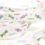 Лента репсовая (в рубчик) PREMIUM Конфетки, 16 мм, 22,5м (A5-001 белый)