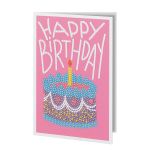 Кристальная (алмазная) мозаика Фрея ALVO-521, открытка, Happy birthday, 13.5х20 см