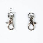 Карабин металл 09 мм (38х13 мм), никель, 10 шт