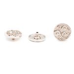 Часть кнопки Альфа (S-образная) ⌀20 мм (A-часть), 5/20 никель мет фигурный узор, 20 шт