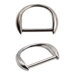 Полукольцо декоративное металл внутр. 25 мм (внешн. 33х24 мм), 2 шт, серебро никель, MT-1855