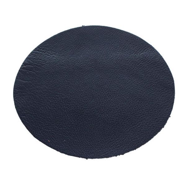 Заплатка термоклеевая, кожа, овал малый 9,4х11,4см, 2 шт в уп, 100% кожа, 05 т.синий