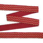 Тесьма отделочная вязаная 30 мм / 10м (8 бордо/красный/беж), С1443Г7