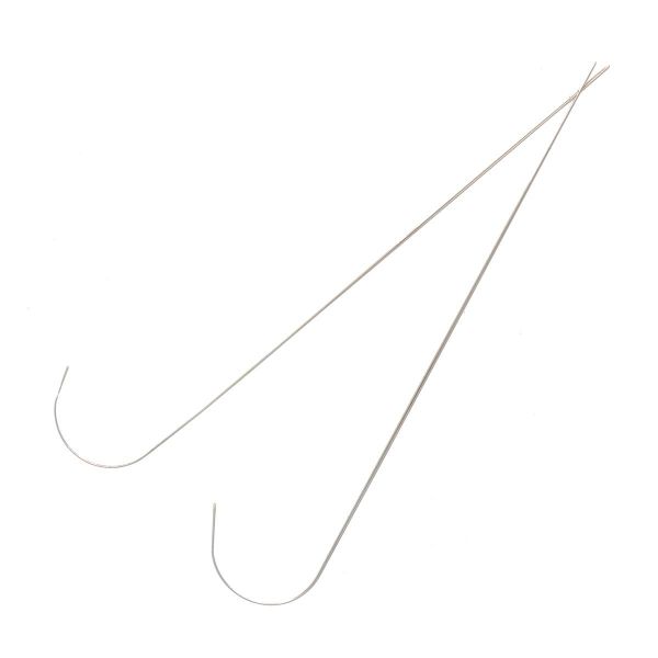 Иглы ручные для бисера изогнутая, 2 шт, Астра