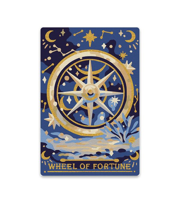 Картина по номерам Фрея PNBM-034, Таро. Колесо Фортуны, (на магните) 10х15 см
