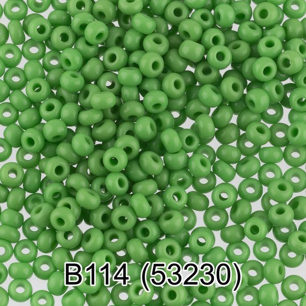 Бисер Gamma 10/0 (2.3 мм), 150 г (10х5 г), B114 салатовый, 53230, круглый 2