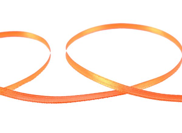 Лента атласная 2-сторонняя 3.0 мм / 91.4±2 метра, 024 бл.оранжевый, Gamma AL-3P