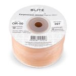 Лента капроновая (органза) 50.0 мм / 22.8±1 метра, 097 св. персиковый, Blitz OR-50
