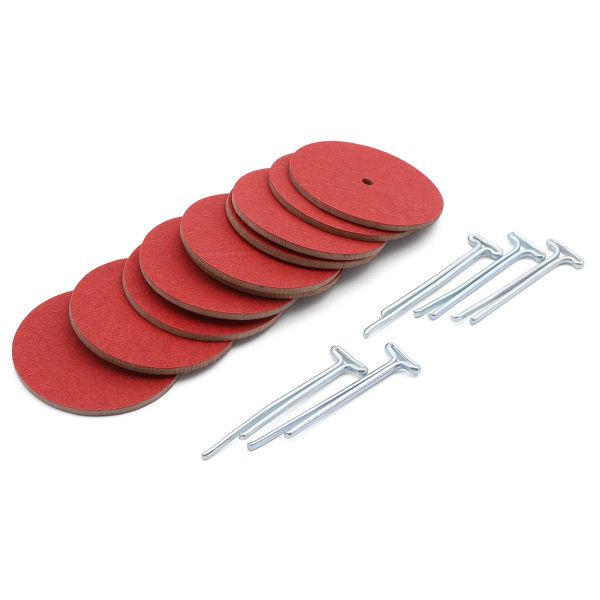 Набор креплений: диск из фибры 30мм (10 шт), Т-шплинт 2х25мм (5 шт)