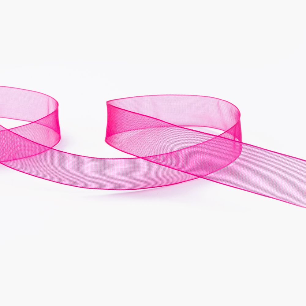 Лента капроновая (органза) 15.0 мм / 22.8±1 метра, 118 малиновый, Blitz OR-15