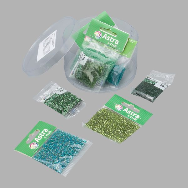 Набор бисера 11/0 ассорти №18 в тубе, 10 цветов, Astra&Craft