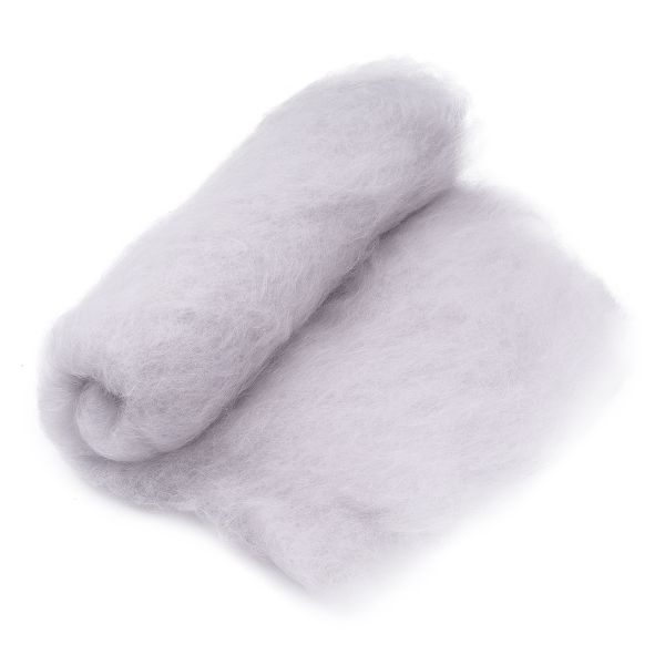 Шерсть для валяния Ангорка для творчества (мохер 45%, шерсть 37%, акрил 18%), 100гр. Камтекс (008 серебристый)