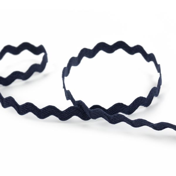 Тесьма отделочная зигзаг 5 мм, 5х3 м, 042 т.синий, Gamma JZ-5