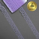Кружево отделочное в стиле "трикотаж" 12 мм 150-2, цв.3 сиреневый, 9.14м