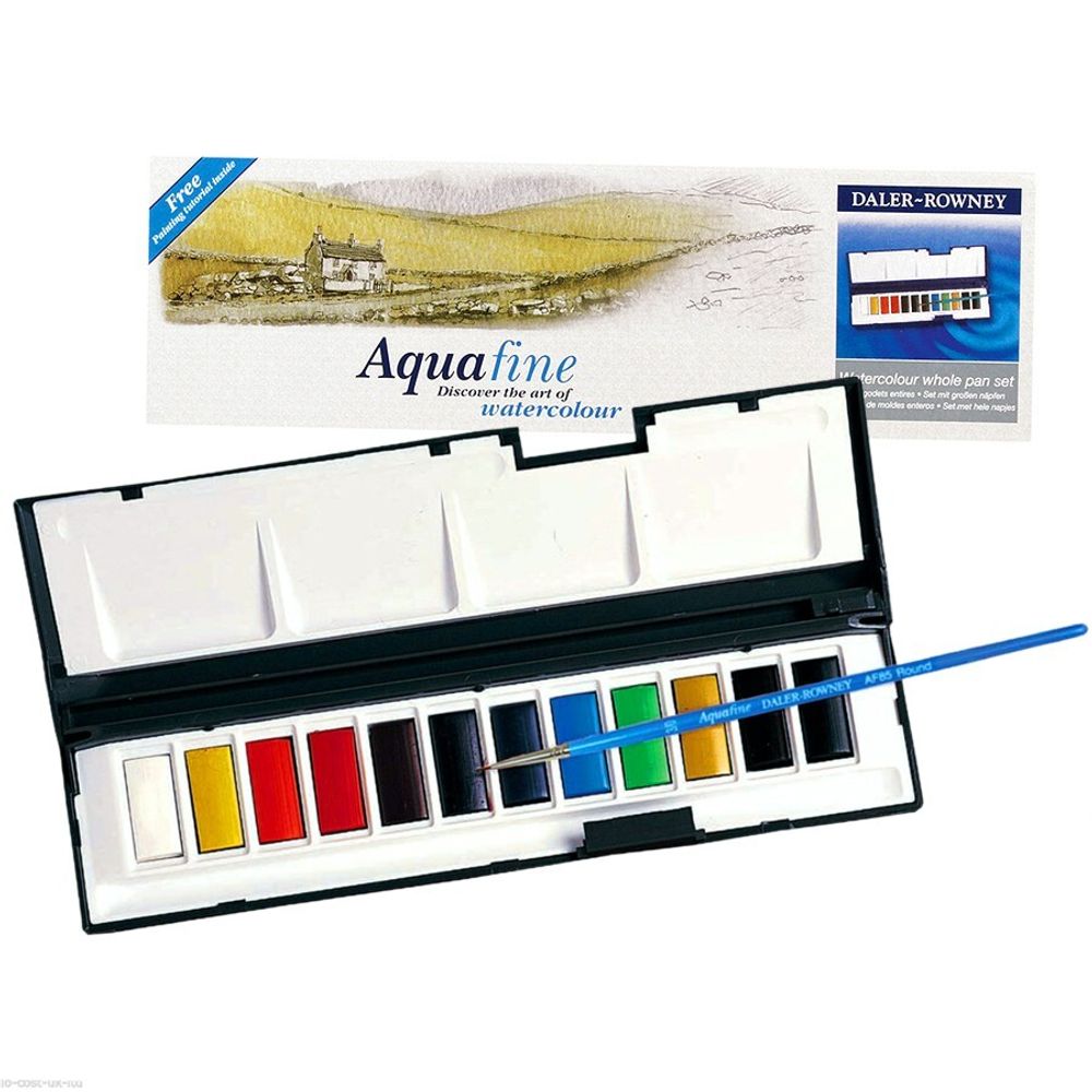 Краска акварель Aquafine Набор акварельных красок в кюветах 12 цв, Daler Rowney D131900888