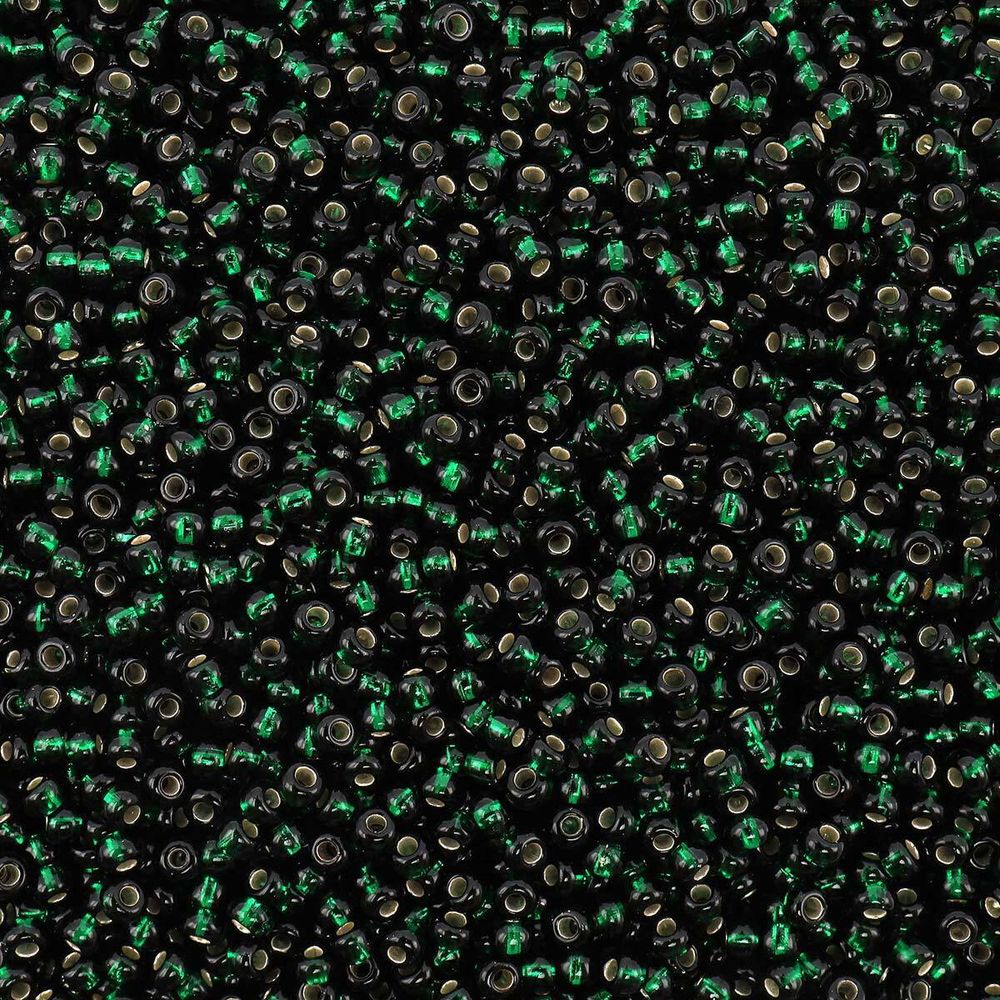 Бисер Preciosa прозрачный с серебр.центром матовый 10/0 (2.3 мм), круг.отв, 50 г, (57150)