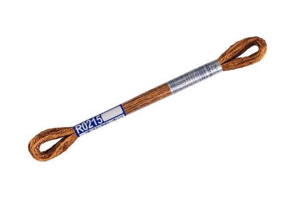 Мулине Gamma вискоза 100%, цв.R0215 золотисто-коричневый, 12 мотков по 8 метров