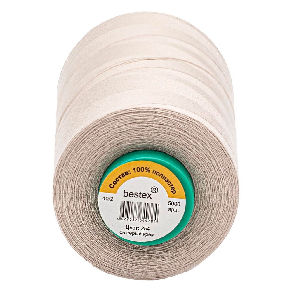 Нитки универсальные Bestex 40/2, 4570 м (5000 ярд) / 1 кат., 254 тускло-розовый