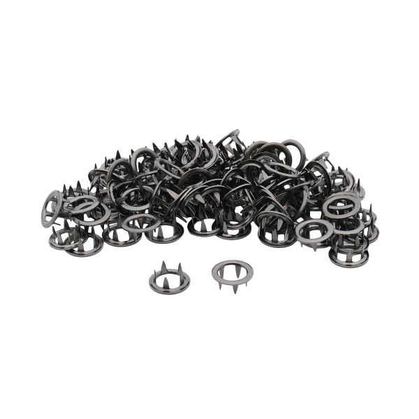 Часть кнопки рубашечной ⌀9 мм (A-часть), б/г черн. никель мет, A, 100 шт, BIG