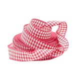 Лента Шотландка, 15.0 мм / 25 м (малиновый/белый), С3723