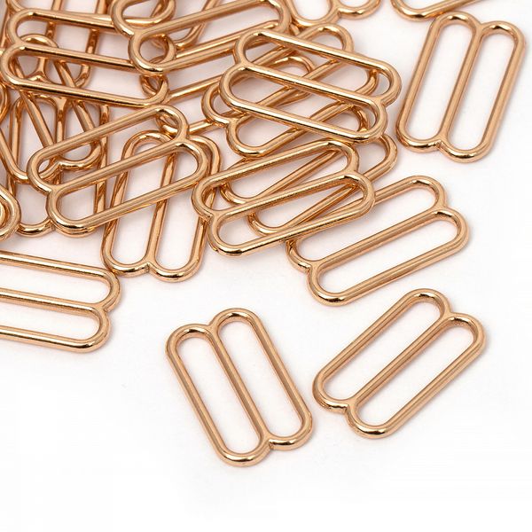 Рамки-регуляторы для бюстгальтера металл 15.0 мм, 815 цв.золото, уп.100 шт