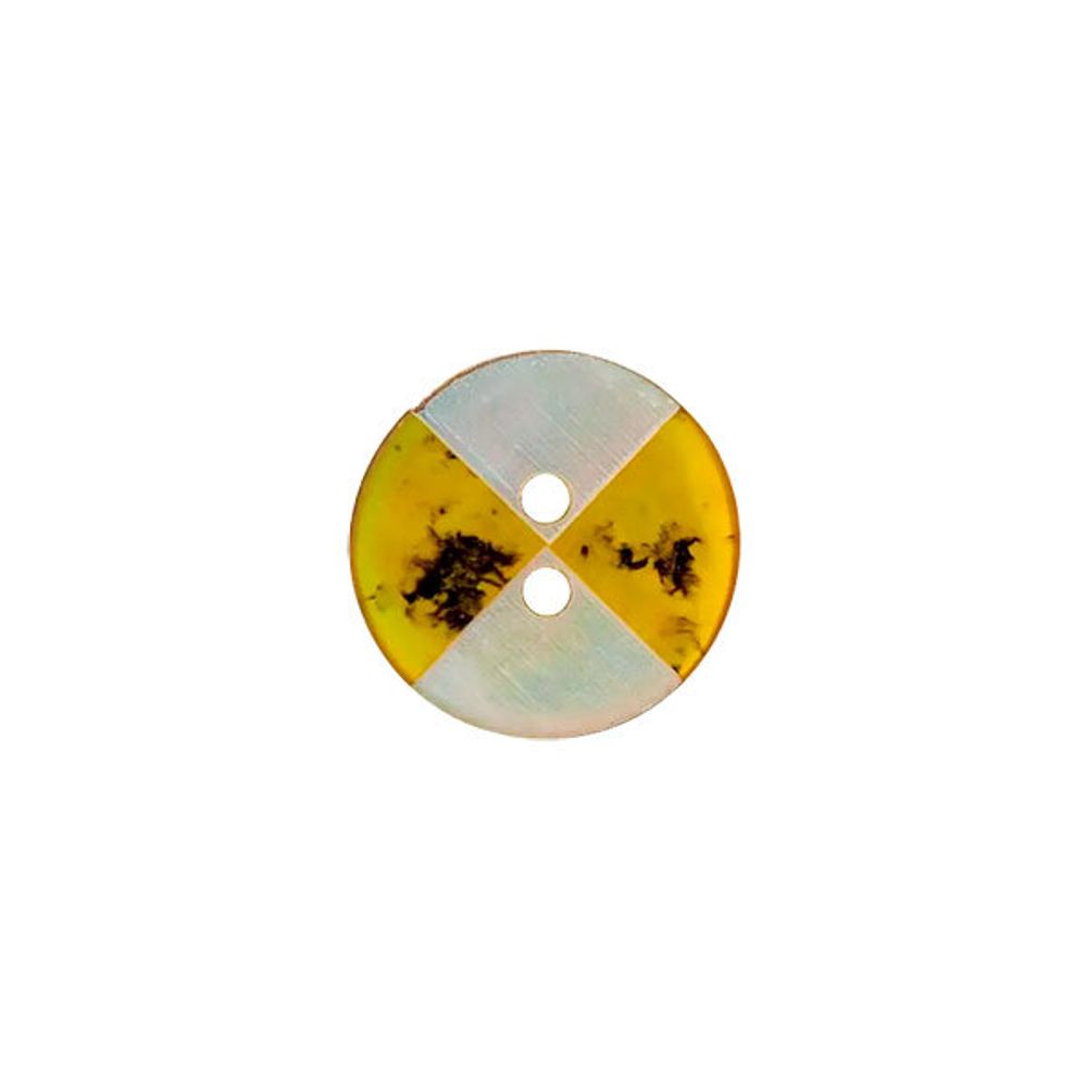 Пуговицы 2 прокола 20мм, перламутр, желтый, Union Knopf by Prym, U0453838020003801-15, 1 шт