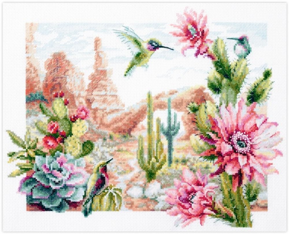 Набор для вышивания нитками Чудесная игла, Мир дикого запада 34х26 см