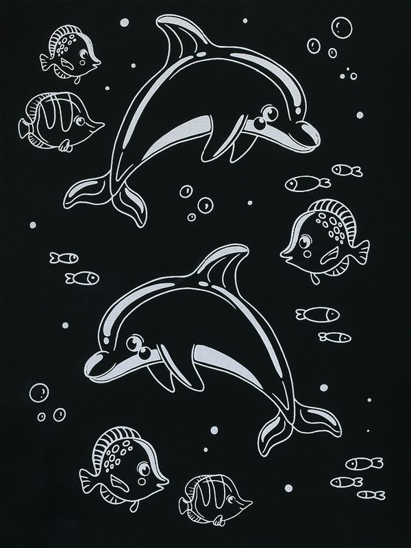 Набор для творчества Гравюра-блокнот Морские обитатели, 10х14 см, Hobbius GHPS-05