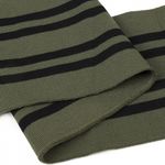 Подвяз (довяз) трикотажный 14.0х100 см, олива с черными полосами, двухслойный, 100% п/э, 5 штук