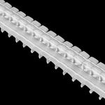 Лента (тесьма) шторная: сборка буфы (1:2) 60 мм / 50 метров, белый, OZ-IS 2705