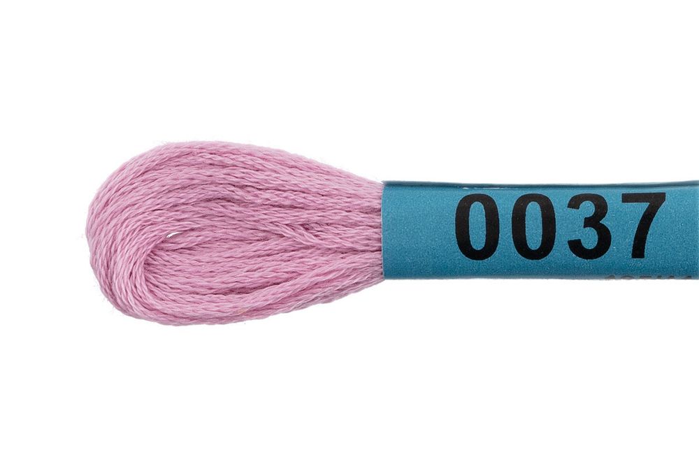 Мулине Gamma 100% хлопок, цв.0037 св.сиреневый, 24 мотка по 8 метров
