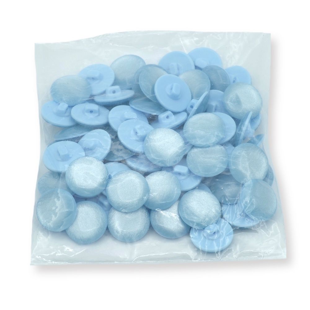 Пуговицы на ножке 32L (20мм), пластик (col.05 голубой), 72 шт, CR P-45