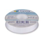 Лента репсовая (в рубчик) с зубчатым краем 25.0 мм, 25±1 метров, 001 белый, Gamma PTGR-25