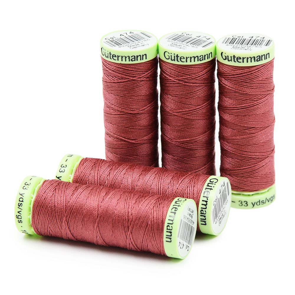 Нитки отделочные Gutermann Top Stitch, 30м, 474 турецкий розовый, 5 катушек
