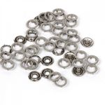 Кнопка рубашечная (джерси) открытая ⌀9.5 мм, НЕРЖ.СТАЛЬ, S204 (523) серый, 500шт, TBY