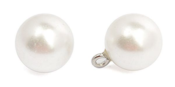 Пуговицы на ножке пластик A54 цв.001 белый 18L-11мм, 50 шт