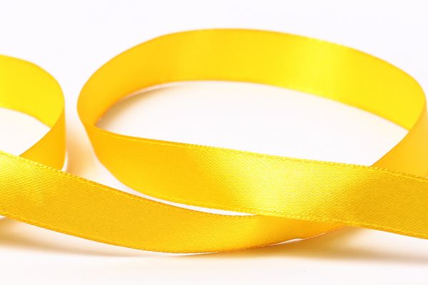 Лента атласная 2-сторонняя 12.0 мм / 33±2 метра, №017 т.желтый, Gamma AL-12D