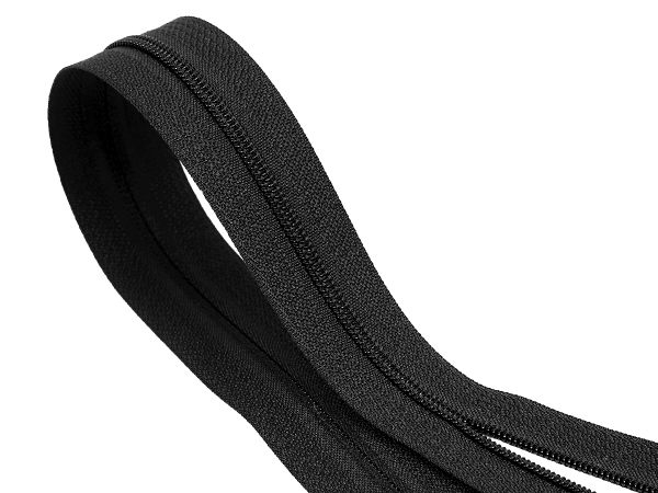 Молния рулонная витая (спираль) Т3 (3 мм) УСИЛЕННАЯ, НА БОБИНЕ, S-580 черный (цв.SBS) / кор. 1200 метров