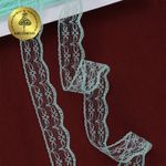 Кружево отделочное в стиле "трикотаж" 20 мм, диз. 280, цв.08 мята, уп. 27,4 м