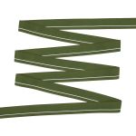 Резинка для мужских трусов и боксеров 30.0 мм / 25 метров, тканая мягкая, 21 г/м, хаки/белый полоса