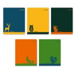 Тетрадь ученическая общая, A5 96 л. на скобе 65 г/м², белизна 100% 5 шт клетка, 01529 Однотонные приключения, Светоч Т91