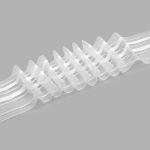 Лента (тесьма) шторная: сборка параллельная (1:2) 60 мм / 50 метров, органза