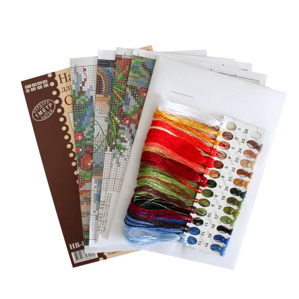 Набор для вышивания нитками МП Студия, Праздничное чаепитие, 28х20 см