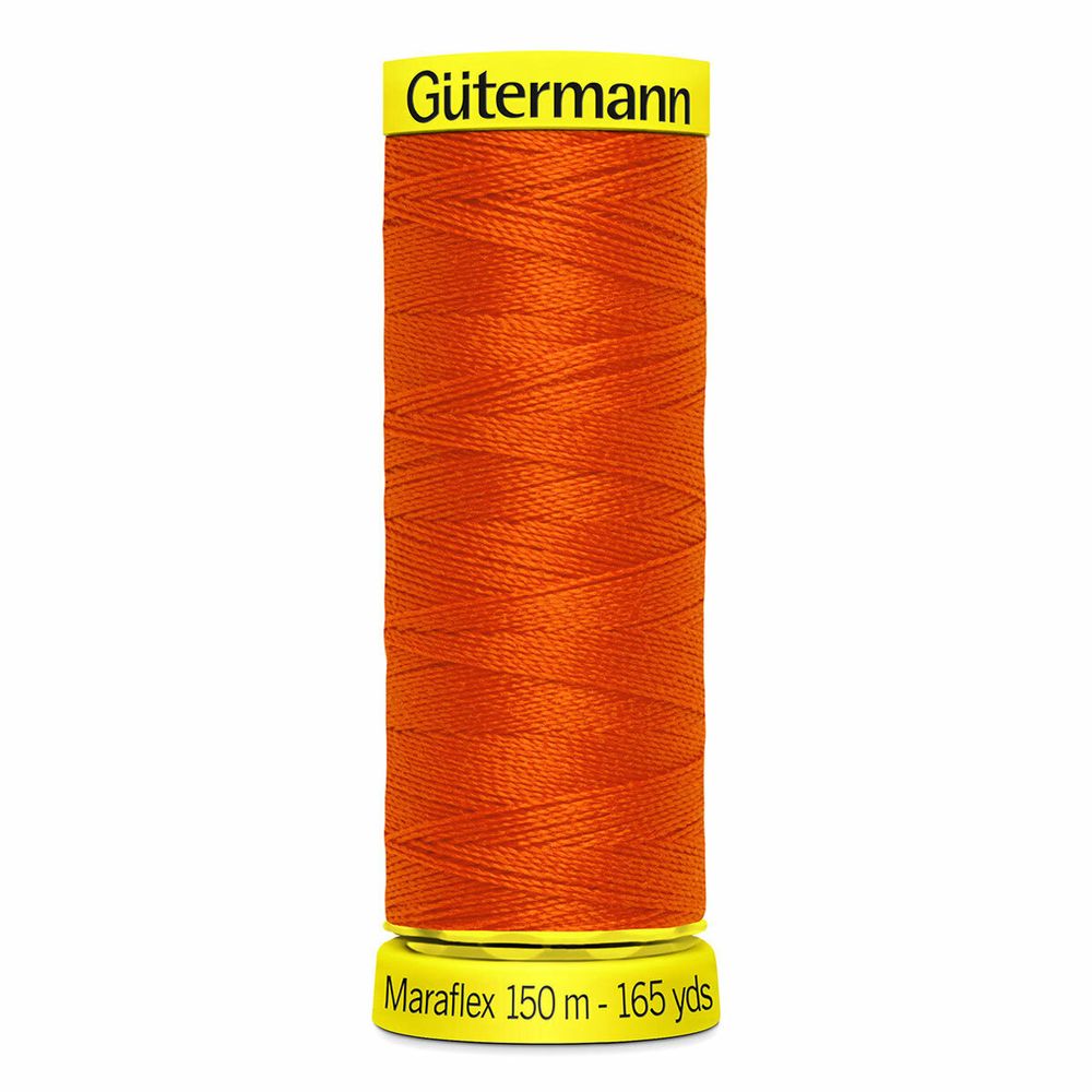 Нитки для трикотажа Gutermann Maraflex, 150м, 351 оранжевый, 5 катушек