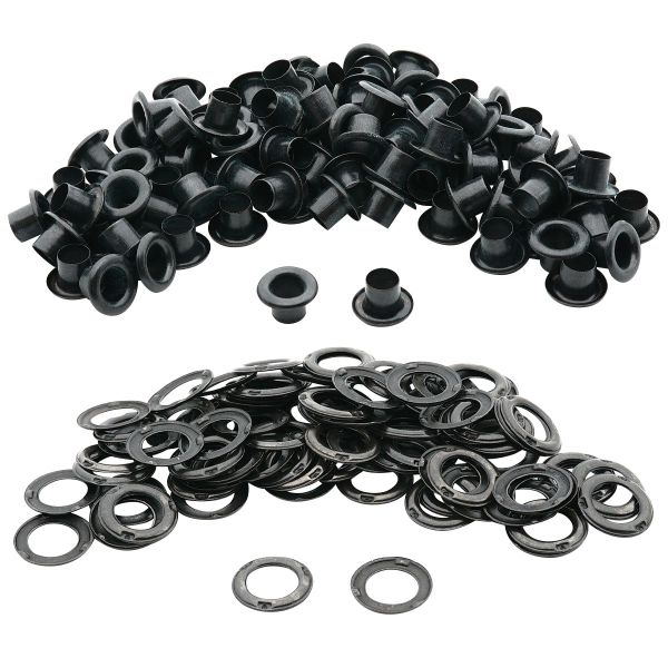 Люверсы металл ⌀_4.4 мм (внутр.), №2, сталь, оксид, 100 шт, New Star