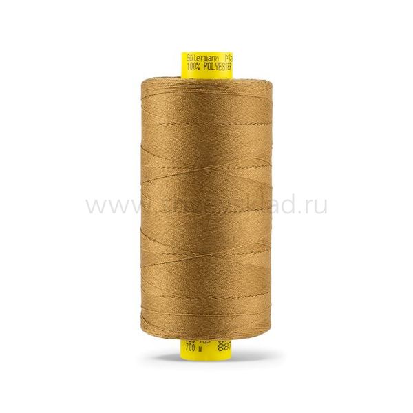 Нитка универсальная Gutermann Mara 70/2, 700 м, 702170, 887 коричневая охра, 1 катушка