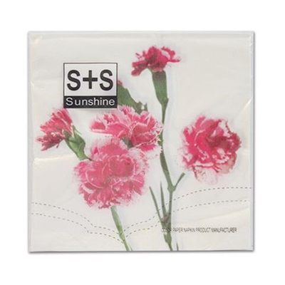 Салфетки 33х33см, 2-х слойные 20 шт/упак (гвоздики), JLC-2PLY